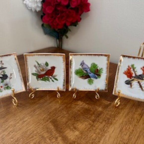 Vintage Bradley‎ Exclusives Bird Coasters/Plates – Set of 4 - Picture 1 of 10